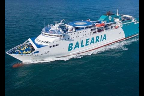 The Bahama Mama is one of six Balearia vessels which will be converted from diesel to LNG dual fuel.